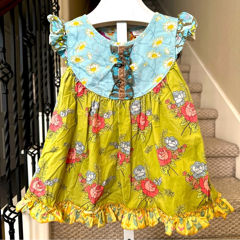 Matilda Jane Girls Size 2T Mix and Mingle Flutter Dress Girls Secret Fields
